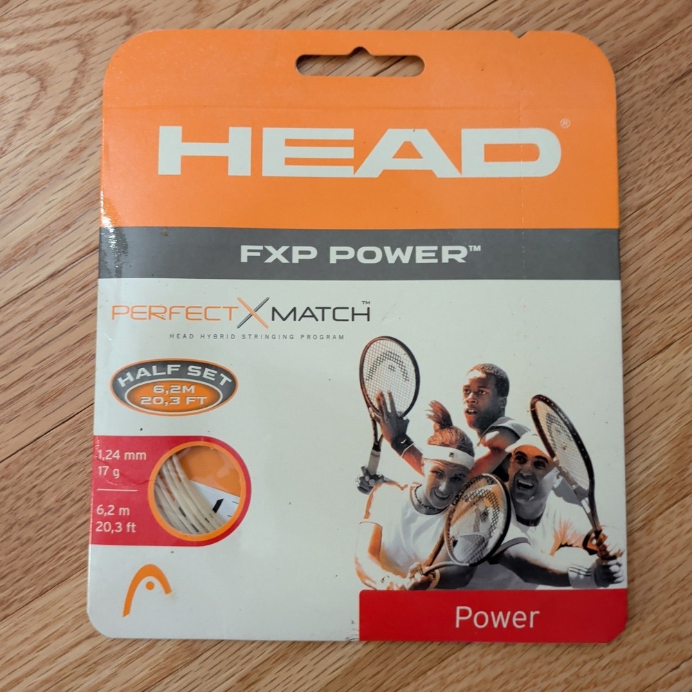 HEAD FXP Power Tennis Racket String 17g 1.24mm Half Set Natural 281159-17NT-11-N